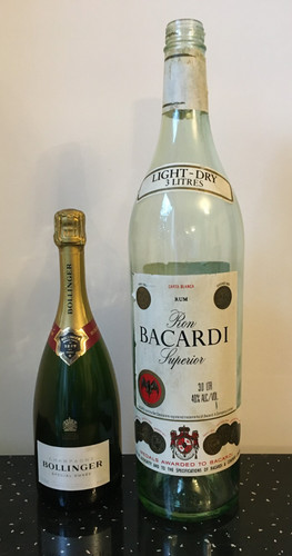 Vintage empty bacardi - empty,